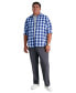 Фото #1 товара Men's Big & Tall Premium No Iron Khaki Classic Fit Flat Front Hidden Expandable Waistband Pants
