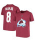 ფოტო #1 პროდუქტის Big Boys Cale Makar Burgundy Colorado Avalanche Player Name and Number T-shirt