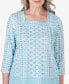 ფოტო #5 პროდუქტის Women's Hyannisport Square Neck Geometric Border Top