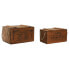 Фото #1 товара Ящики для хранения Home ESPRIT Натуральный древесина ели 38 x 24 x 22 cm 4 Предметы