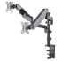 Фото #1 товара Кронштейн Manhattan TV & Monitor Mount - Desk - Full Motion (Gas Spring) - 2 screens - Screen Sizes: 10-27" - Black - Clamp or Grommet Assembly - Dual Screen - VESA 75x75 to 100x100mm - Max 8kg (each) - Lifetime Warranty - Clamp - 8 kg - 43.2 cm (17") - 81.3 cm (32") - 100 x