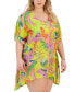 Plus Size Costa Printed Bella Tunic Swim Cover-Up