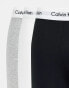 Фото #6 товара Calvin Klein 3 pack boxer briefs in black,white and grey