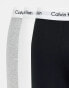 Фото #8 товара Calvin Klein 3 pack boxer briefs in black,white and grey