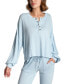 ფოტო #1 პროდუქტის Women's Blair Hacci Long Sleeve Pajama Top