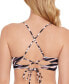 Фото #2 товара Juniors' Striped Tie-Front Midkini Top, Created for Macy's