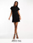 Фото #2 товара ASOS DESIGN Tall nipped in waist mini dress in black