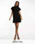 ASOS DESIGN Tall nipped in waist mini dress in black