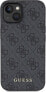 Guess Guess GUHCP15SG4GFGR iPhone 15 6.1" szary/grey hard case 4G Metal Gold Logo