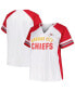 ფოტო #1 პროდუქტის Branded Women's White/Red Kansas City Chiefs Plus Size Color Block T-Shirt