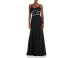 Фото #1 товара Aqua Embellished 284287 Scuba Crepe Gown Black Dress size 2