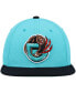 ფოტო #3 პროდუქტის Men's Turquoise, Black Vancouver Grizzlies Hardwood Classics Team Two-Tone 2.0 Snapback Hat