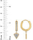 ფოტო #4 პროდუქტის Diamond Triangle Dangle Huggie Hoop Earrings (1/3 ct. t.w.) in 14k Gold-Plated Sterling Silver, Created for Macy's