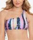 Juniors' Tie-Dyed One-Shoulder Bikini Top, Created for Macy's