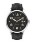 ფოტო #1 პროდუქტის Men's Classic Collection Black Crocodile-Embossed Leather Strap Watch 44mm