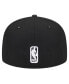 Men's Black Los Angeles Lakers Active Satin Visor 59fifty Fitted Hat