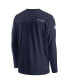 ფოტო #4 პროდუქტის Men's Navy Denver Broncos 2022 Sideline Coach Chevron Lock Up Performance Long Sleeve T-shirt