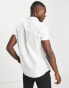 Topman formal short sleeve shirt in white