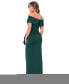 ფოტო #2 პროდუქტის Women's Off-The-Shoulder Ruched Side-Slit Gown