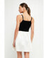 Women's Jewel Detail Contrast Mini Dress