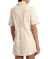 ფოტო #2 პროდუქტის Women's Faux-Leather Studded Shirtdress