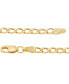 ფოტო #3 პროდუქტის Children's Polished Hollow Curb Chain Bracelet in 14k Yellow Gold