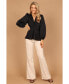 ფოტო #3 პროდუქტის Women's Karina V Neck Satin Top