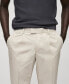 ფოტო #3 პროდუქტის Men's Slim-Fit Cotton Pleated Pants