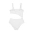 Фото #5 товара Women's Ribbed Cut Out One Piece Swimsuit - Shade & Shore White M