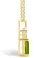 Фото #3 товара Macy's peridot (1-3/4 Ct. T.W.) and Diamond (1/10 Ct. T.W.) Pendant Necklace in 14K Yellow Gold