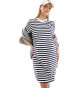 Фото #6 товара Vero Moda Maternity mini t-shirt dress in navy and white stripe