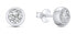 Фото #1 товара Timeless silver earrings with clear zircons EA334W