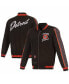 Фото #1 товара Куртка-бомбер JH Design мужская черная «Detroit Pistons 2023/24» из нейлона с полной молнией