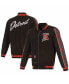 Фото #1 товара Men's Black Detroit Pistons 2023/24 City Edition Nylon Full-Zip Bomber Jacket