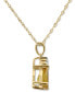 ფოტო #2 პროდუქტის Citrine (5/8 ct. t.w.) & Diamond Accent Pendant Necklace in 14k Gold, 16" + 2" extender