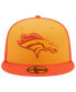 Фото #3 товара Men's Orange Denver Broncos Tri-Tone 59FIFTY Fitted Hat