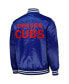 Фото #3 товара Men's Royal Chicago Cubs Patch Full-Snap Jacket