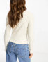 Фото #2 товара ASOS DESIGN super soft brushed rib roll neck in winter white