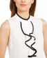 Фото #3 товара Блузка без рукавов Calvin Klein с оборками спереди, размеры для обычного и маленького роста