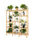 Фото #1 товара Multifunctional Bamboo Shelf Storage Organizer Rack Plant Stand Display Closet