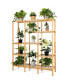 Multifunctional Bamboo Shelf Storage Organizer Rack Plant Stand Display Closet