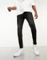 Фото #8 товара ASOS DESIGN spray on jeans with power stretch in washed black