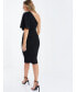 Women's Scuba Crepe One Shoulder Midi Dress