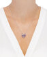 ფოტო #2 პროდუქტის Amethyst (1-1/5 ct. t.w.) & Iolite (1/5 ct. t.w.) Open Heart 18" Pendant Necklace in Sterling Silver