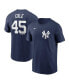Фото #1 товара Men's Gerrit Cole Navy New York Yankees Fuse Name and Number T-shirt