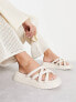 South Beach chunky tubular sandal in white