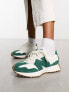 Фото #4 товара New Balance 327 trainers in white and green - exclusive to ASOS