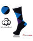 ფოტო #2 პროდუქტის 6 Pack Mens Cotton Dress Socks Mid Calf Argyle Pattern Solids Set