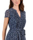 ფოტო #4 პროდუქტის Women's Cap-Sleeve Chiffon Shirtdress