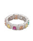 ფოტო #4 პროდუქტის Suzy Levian Sterling Silver Cubic Zirconia Princess Cut Eternity Band Ring